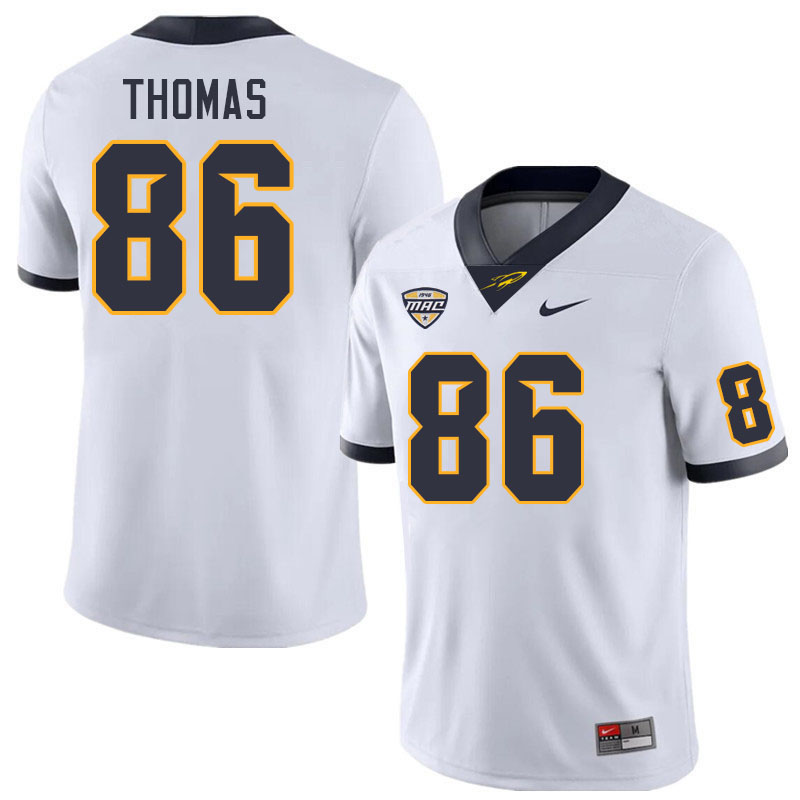 Toledo Rockets #86 Donivon Thomas College Football Jerseys Stitched Sale-White